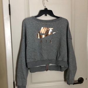 Rose gold Nike sweatshirt